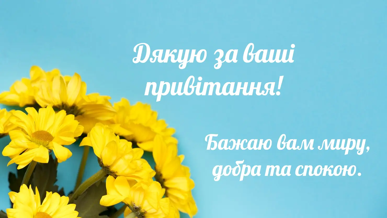 Спасибо за пожелание мирного неба — Открытка 8