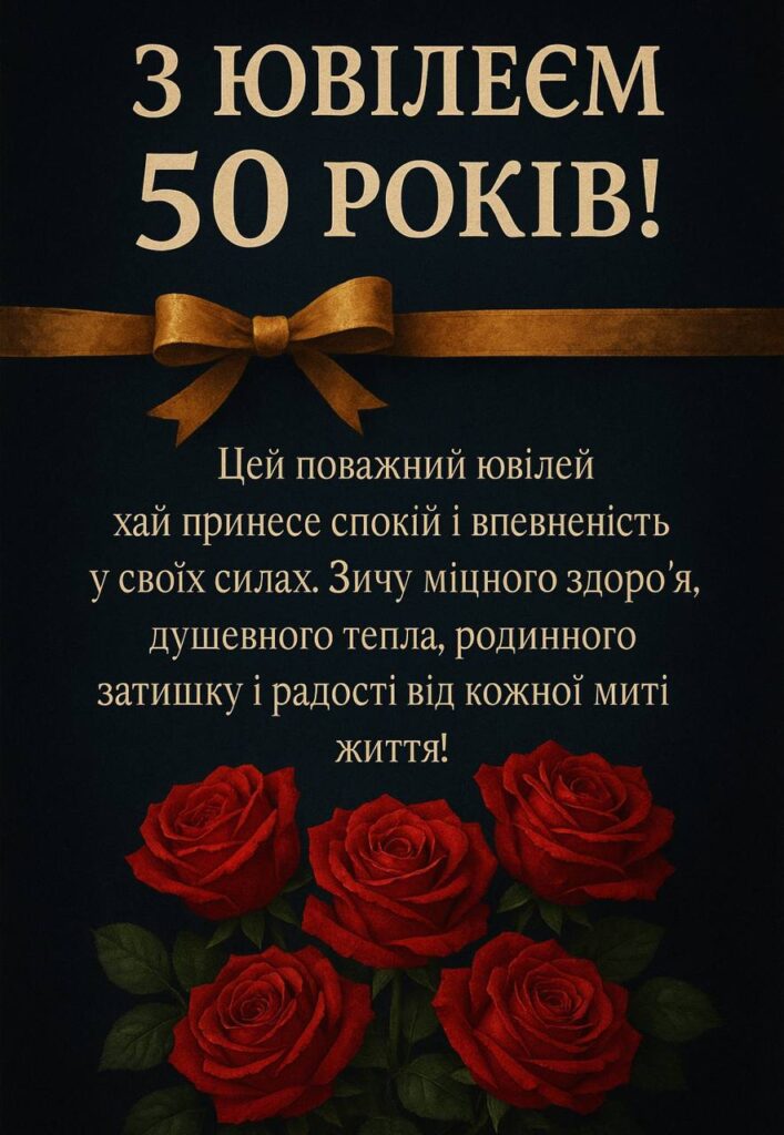 гарні з днем народження 50 років своїми словами - Листівка 11