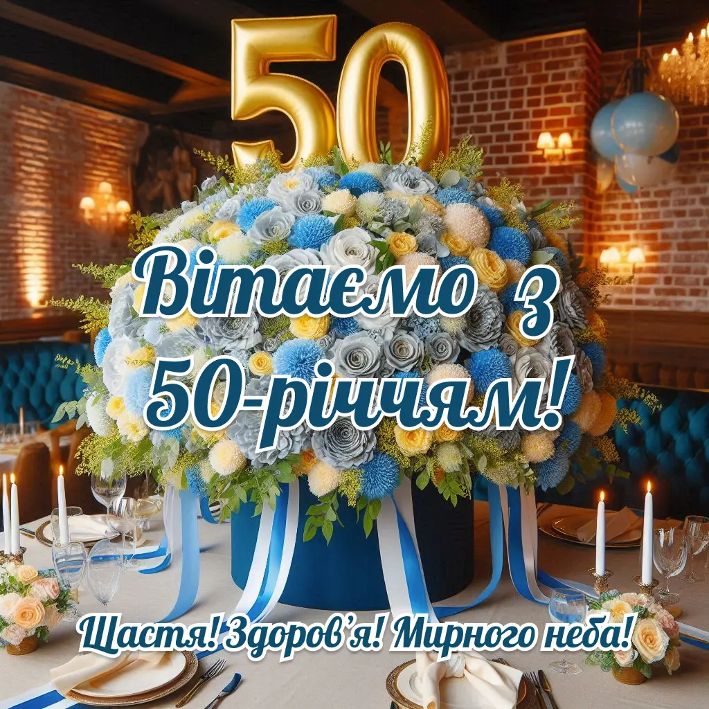 гарні з днем народження 50 років своїми словами - Листівка 13