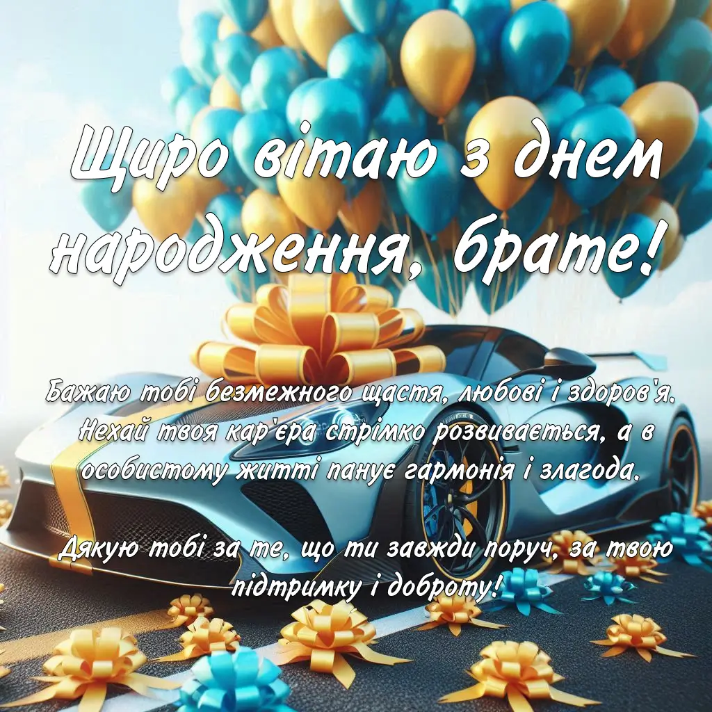 Патриотические поздравления с днём рождения брату — Открытка 5