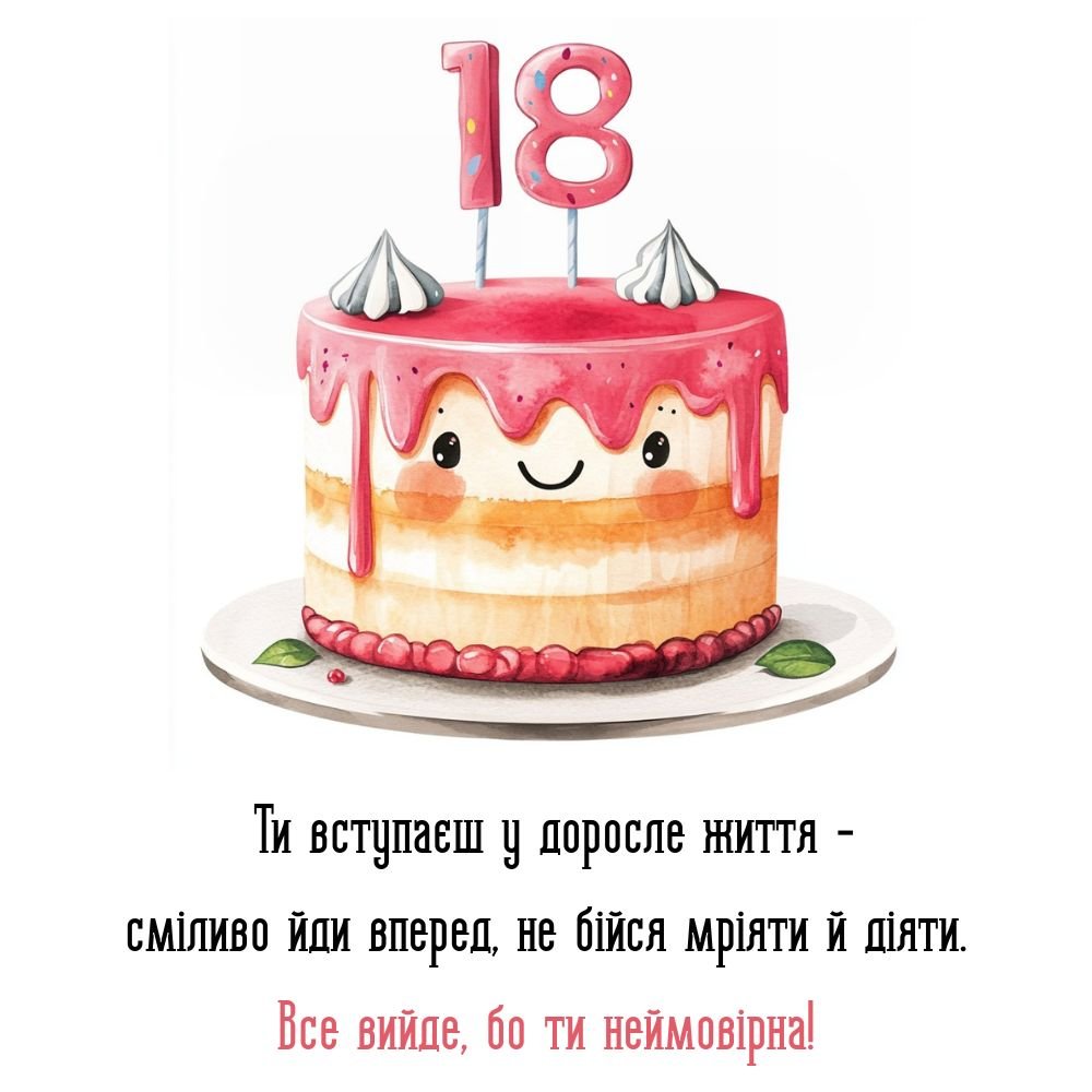 забавные поздравления с 18-летием — Открытка 22