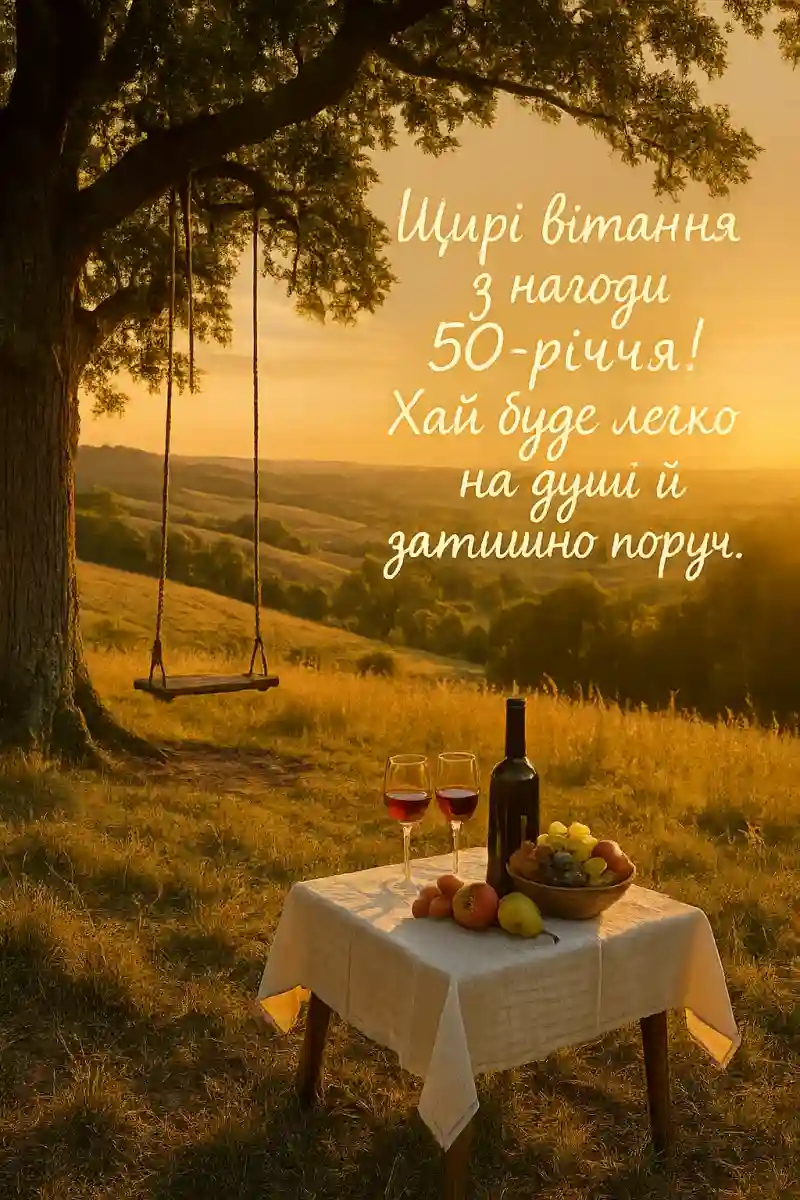 привітання з днем народження чоловіку 50 років - Листівка 16