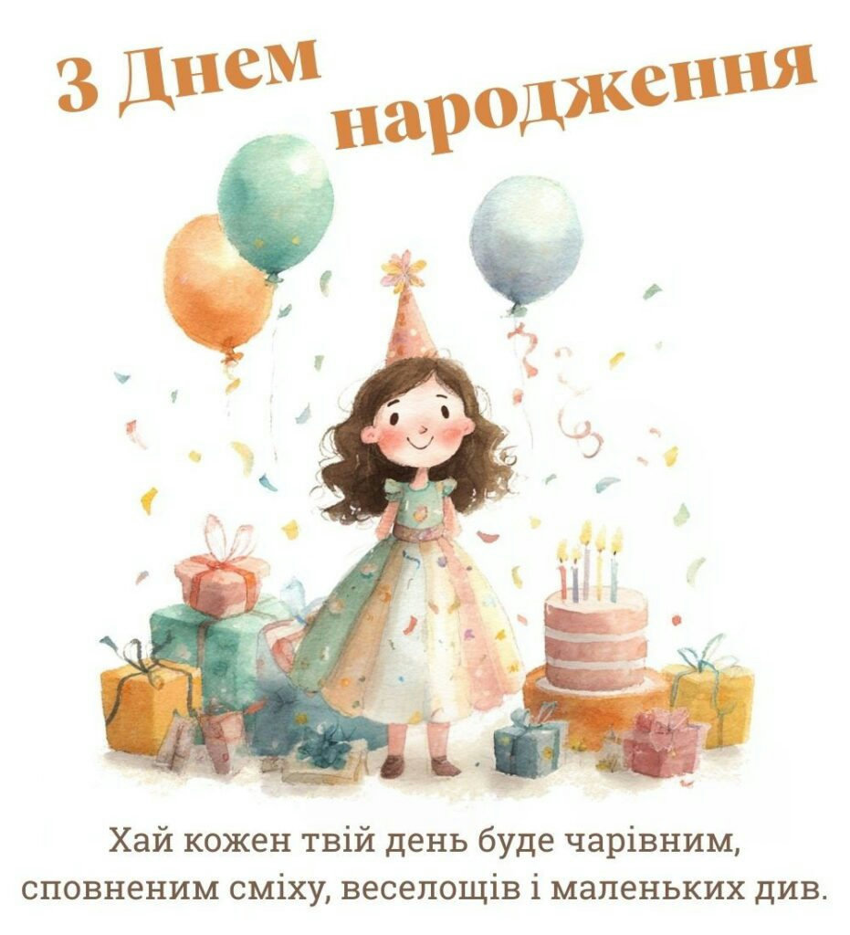 привітання з днем народження дівчинці - image 1