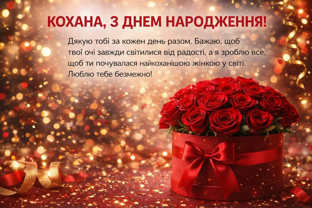Поздравление с днём рождения для жены — Открытка 18