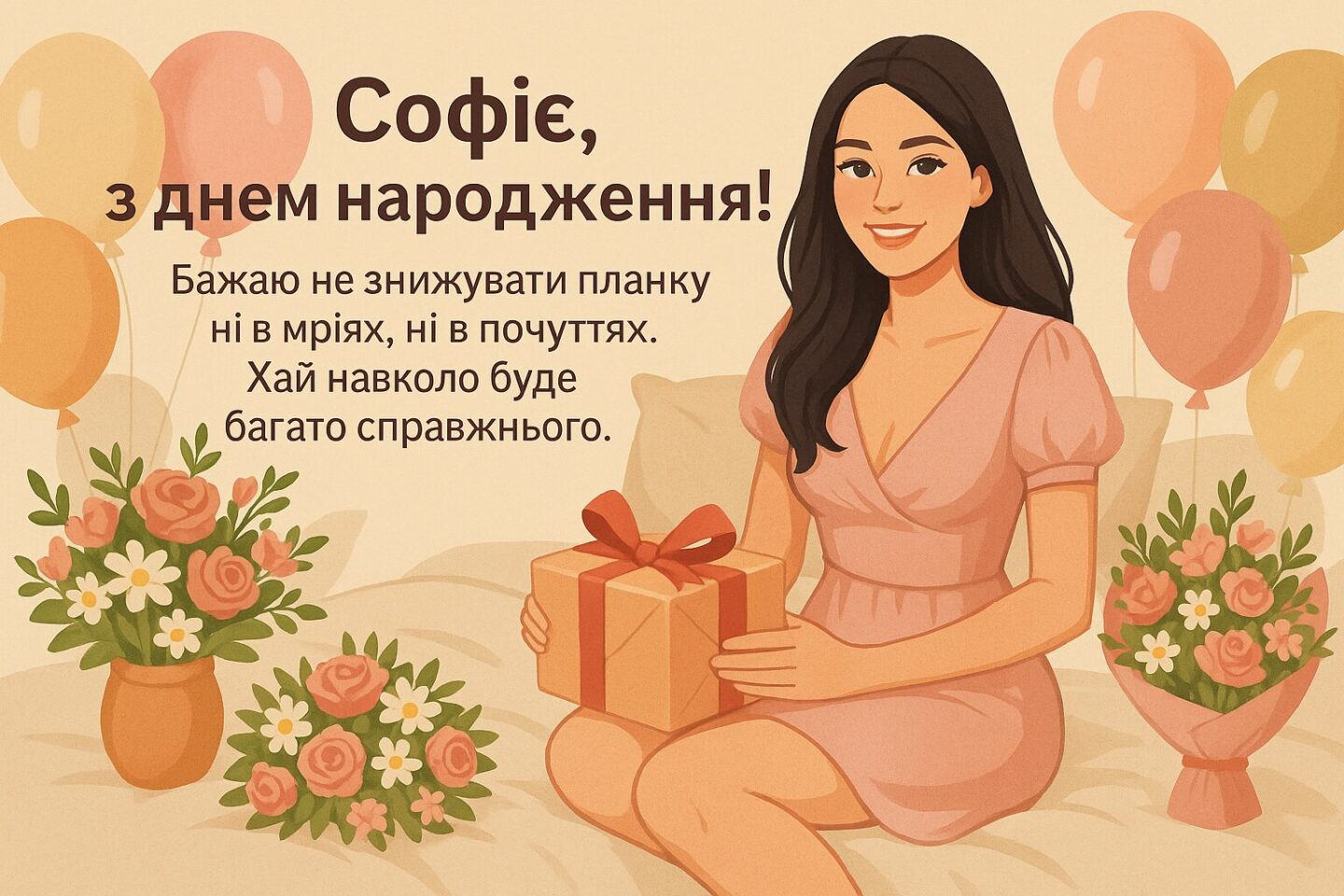привітання з днем народження софія - Листівка 17