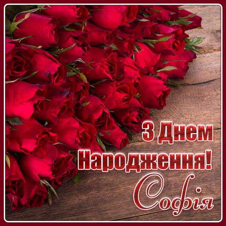 привітання з днем народження софія - Листівка 3