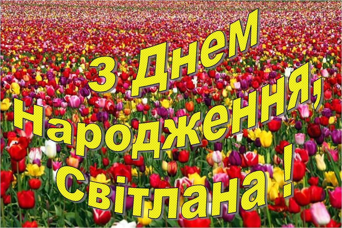 привітання з днем народження світлані - Листівка 15