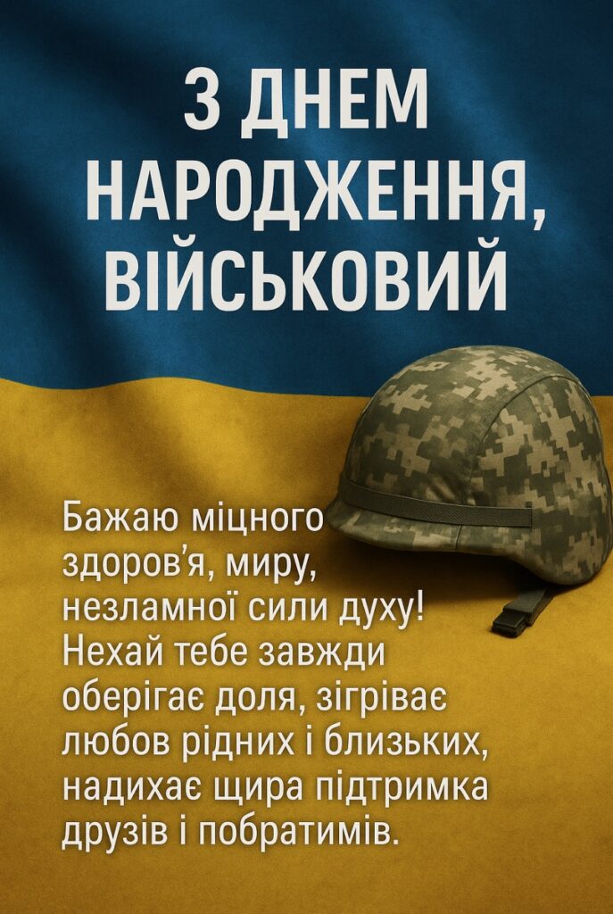 Поздравление с днём рождения военнослужащего — Открытка 23