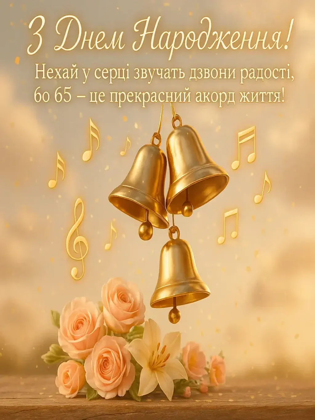 привітання з днем народження жінці 65 років - Листівка 8
