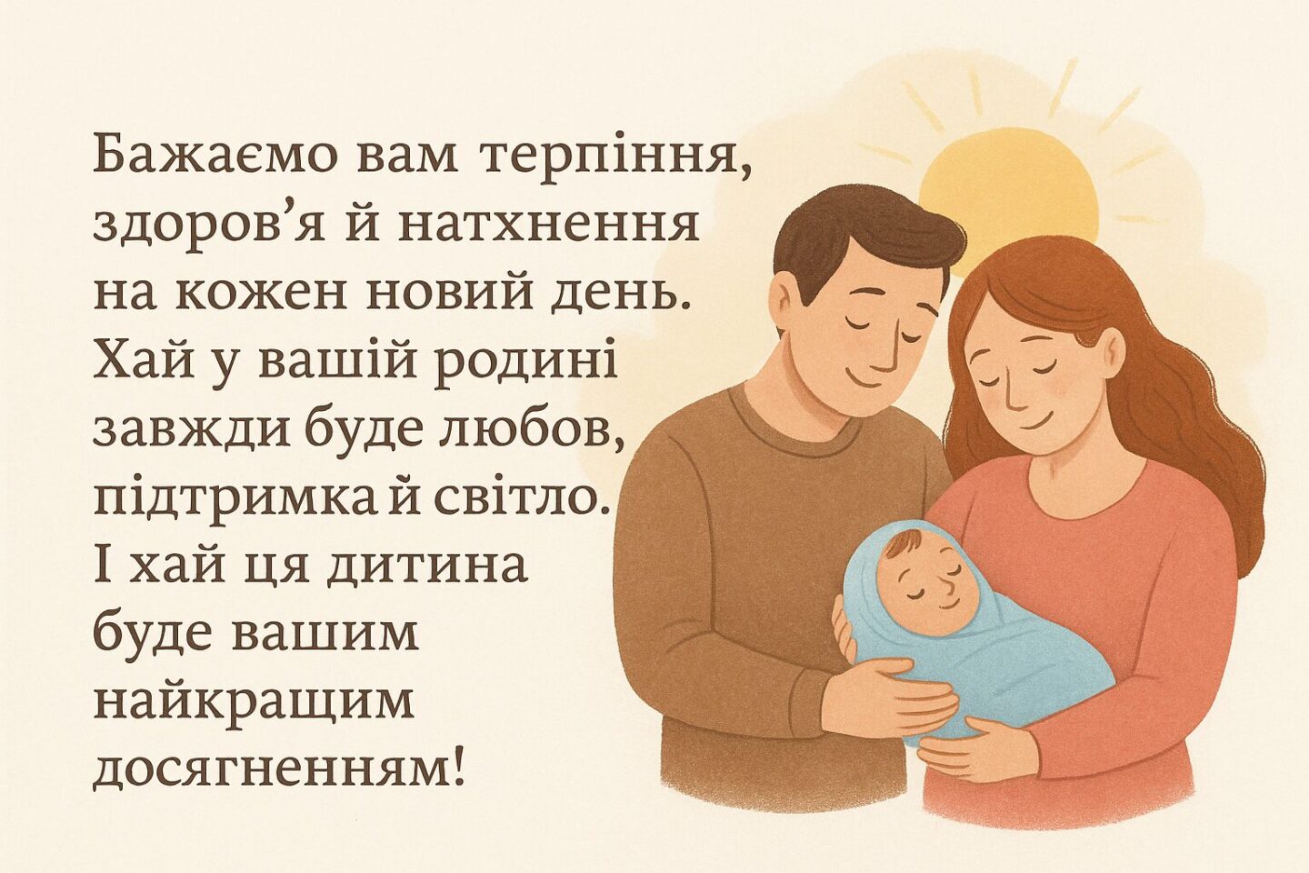 Поздравление с рождением ребенка — Открытка 5