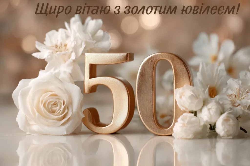 Поздравление с золотой свадьбой — Открытка 4