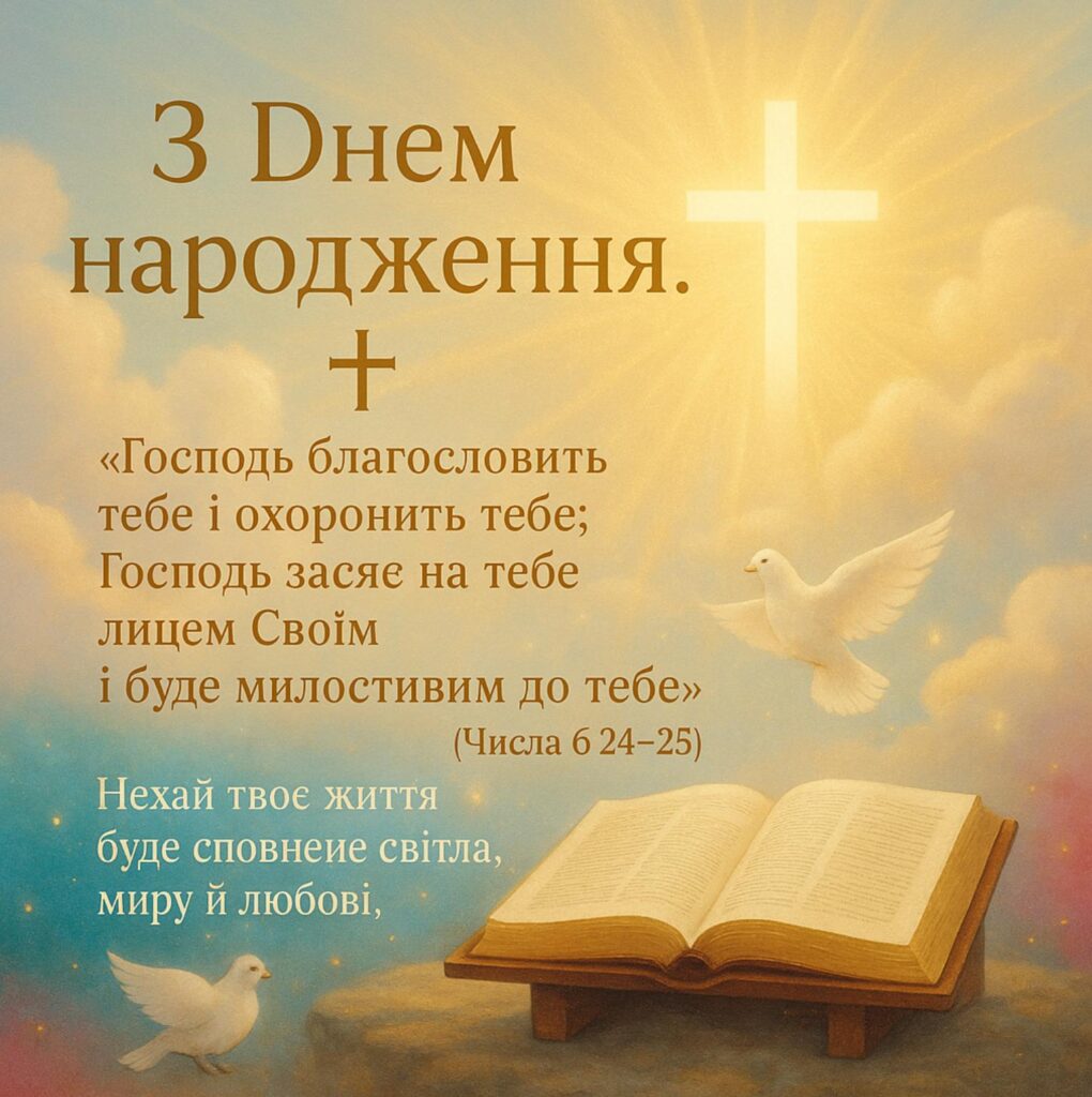 віршовані християнські вітання з днем народження - Листівка 13