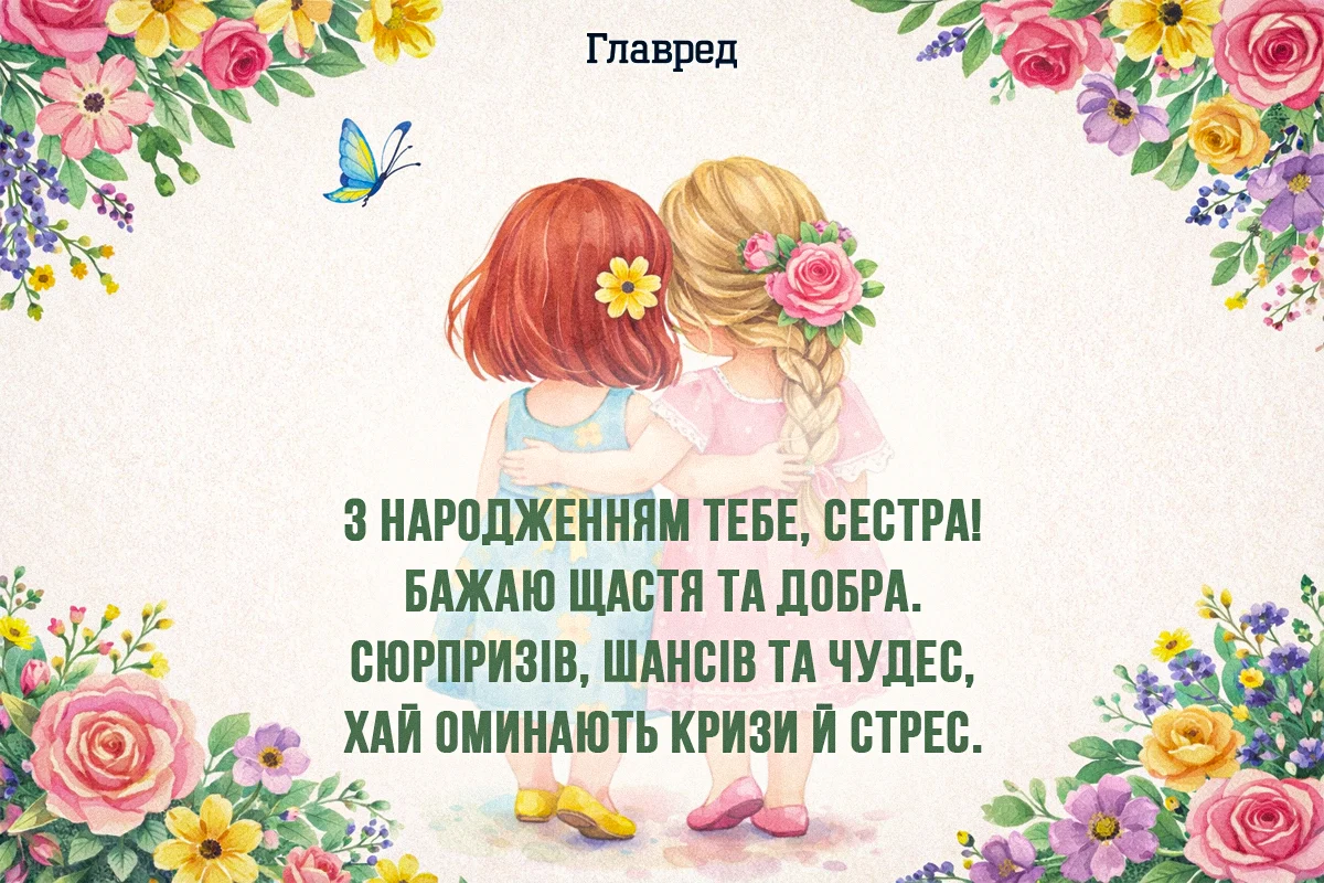 з днем народження сестра картинки - Листівки 11