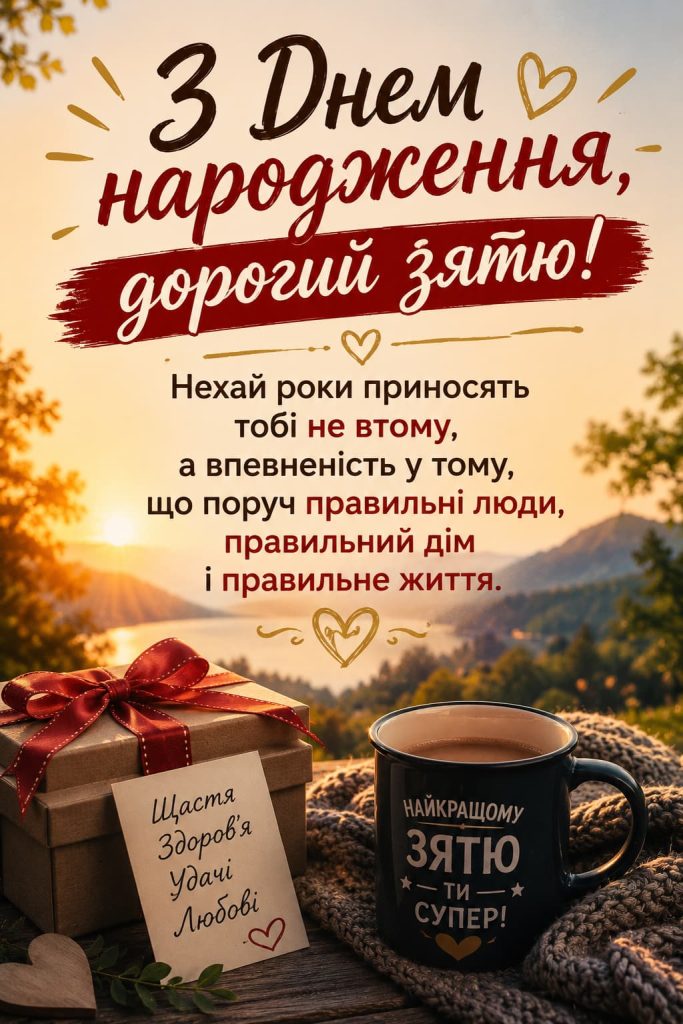 з днем народження зятю своїми словами - Листівка 10