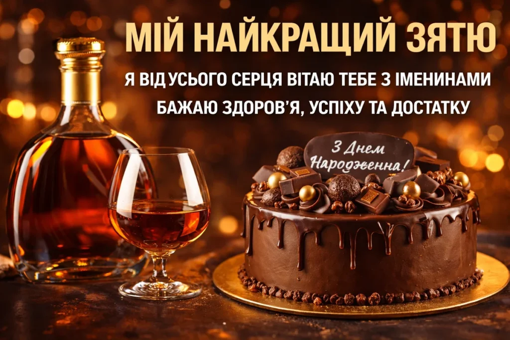 з днем народження зятю своїми словами - Листівка 3