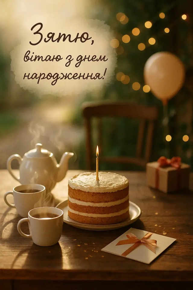 з днем народження зятю своїми словами - Листівка 4