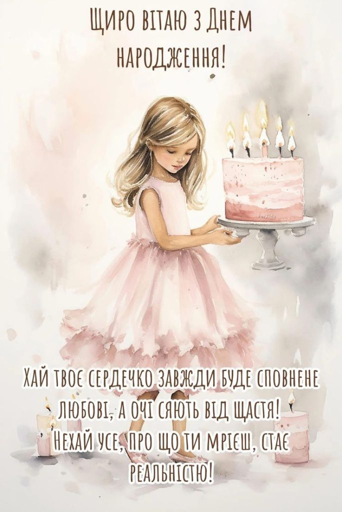 Поздравление для девочки — Открытка 2