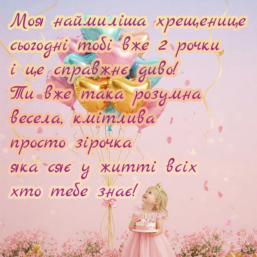 Поздравление для крестницы — Открытка 23
