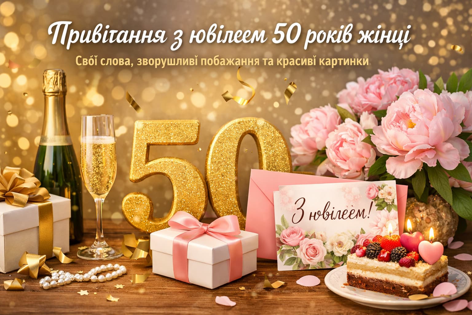 Поздравление с 50-летием — Открытка 9