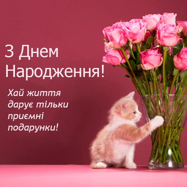 Поздравление с днём рождения молодой женщине — Открытка 20