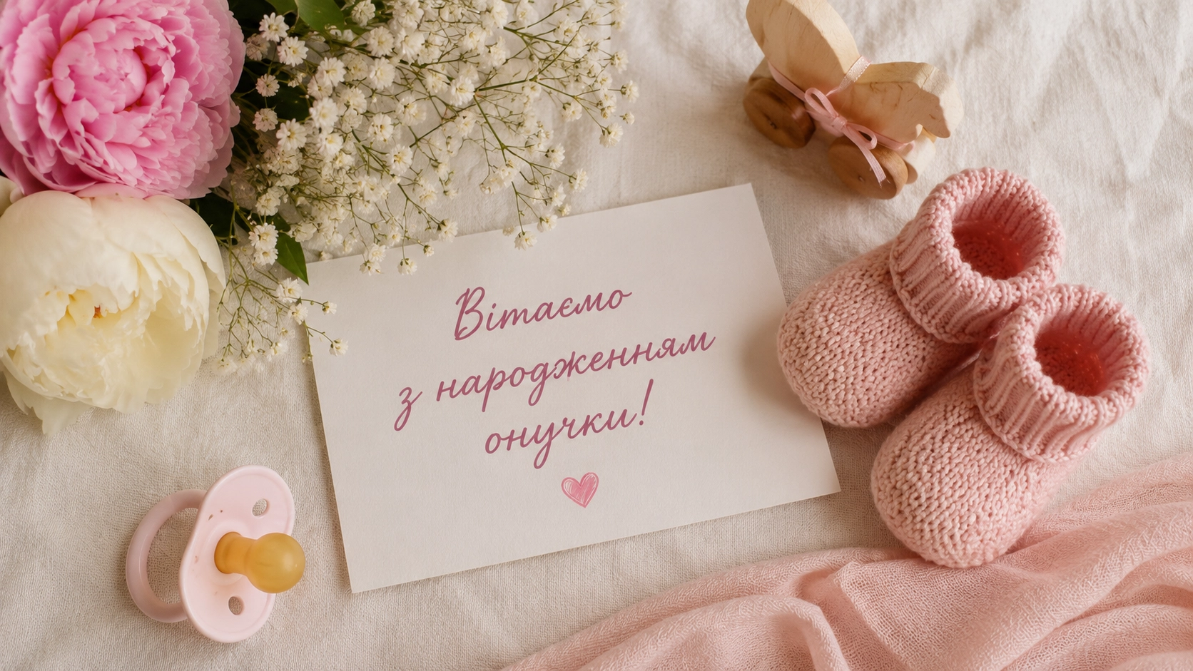 Поздравление с рождением внучки — Открытка 9
