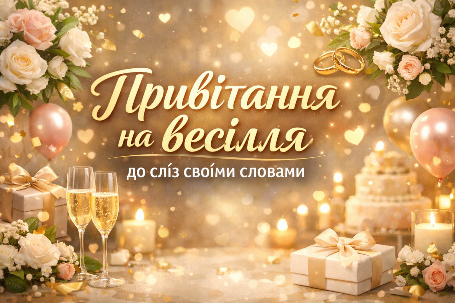 Поздравление со свадьбой своими словами — Открытка 16