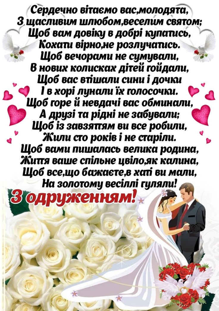 Поздравление со свадьбой своими словами — Открытка 20