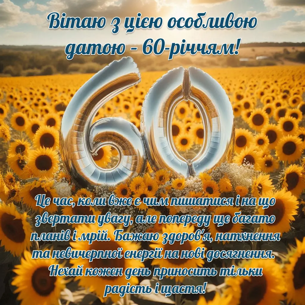 Поздравление с 60-летием мужу — Открытка 14